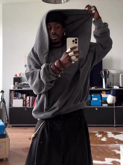 Men's Casual Hooded Loose Sweatshirt