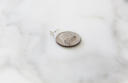 Cross Studs in Sterling Silver