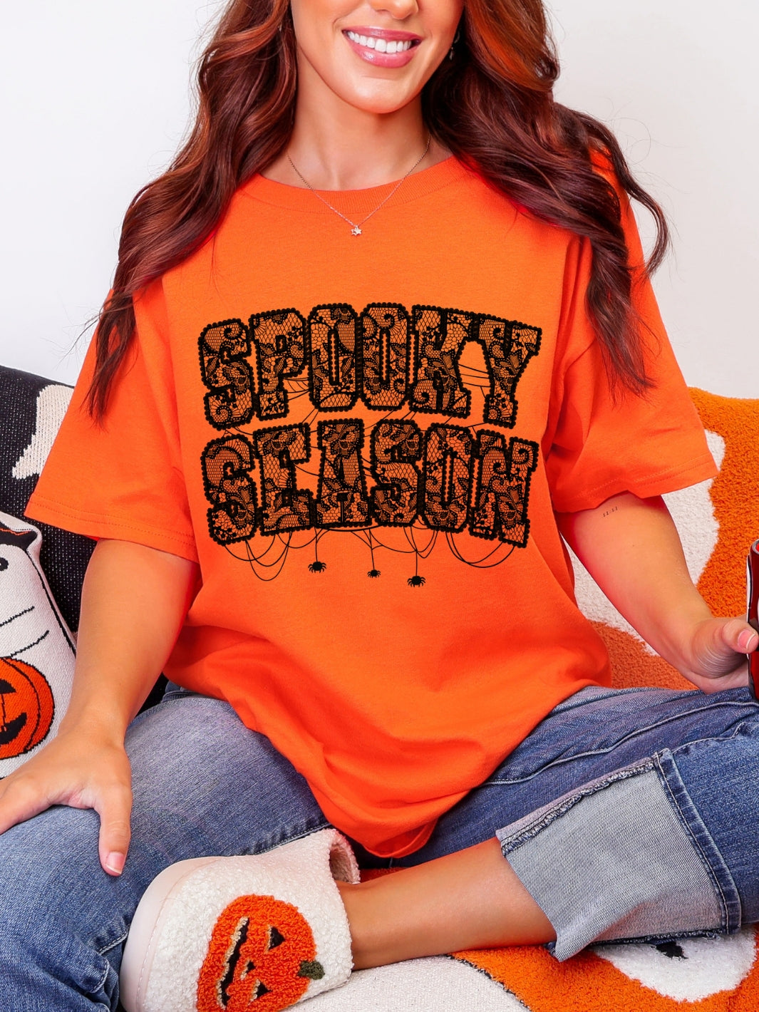 Gildan Halloween Lace Spooky Season T-Shirt