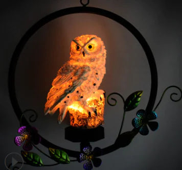 Enchanted Garden Solar Owl Light