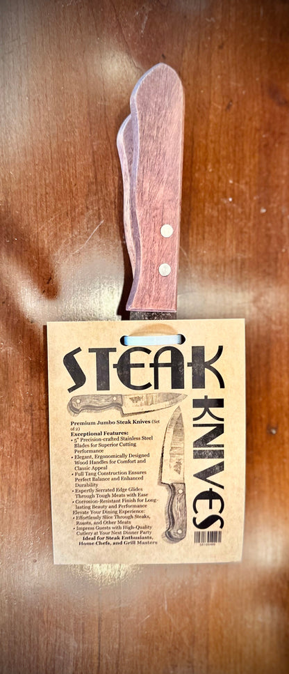 Premium Jumbo Steak Knives (Set of 2)