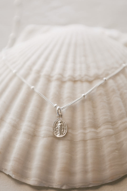 Miraculous Medal Necklace in 925 Sterling Silver