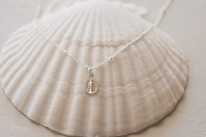 Miraculous Medal Necklace in 925 Sterling Silver