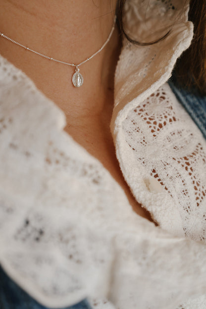 Miraculous Medal Necklace in 925 Sterling Silver