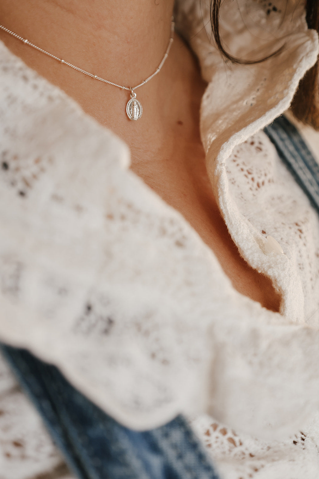 Miraculous Medal Necklace in 925 Sterling Silver