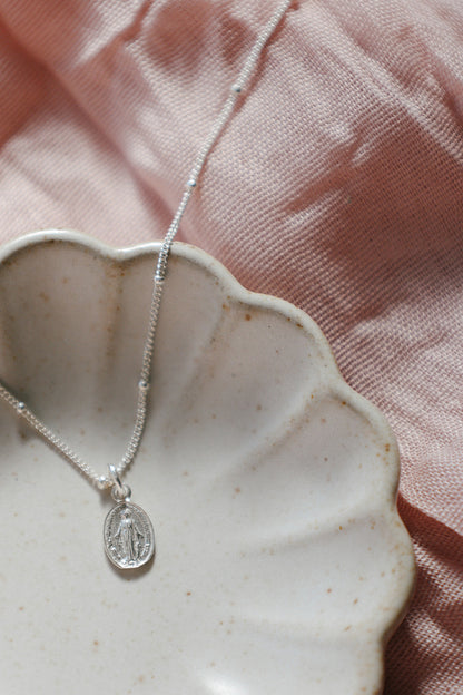 Miraculous Medal Necklace in 925 Sterling Silver
