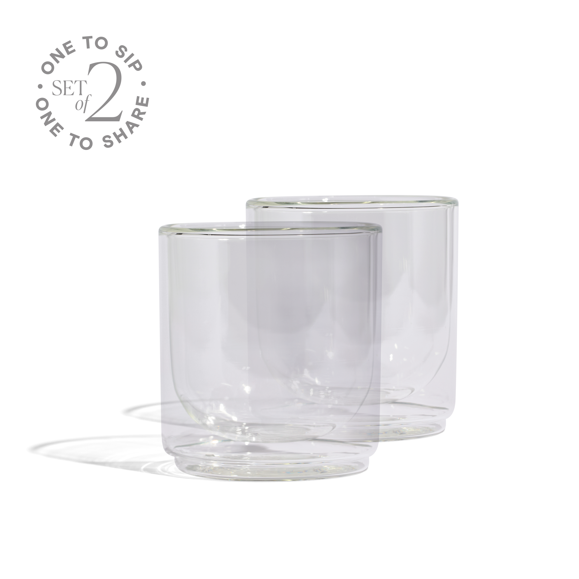 Cove 10oz Glass Tumbler - Set of 2 - Clear