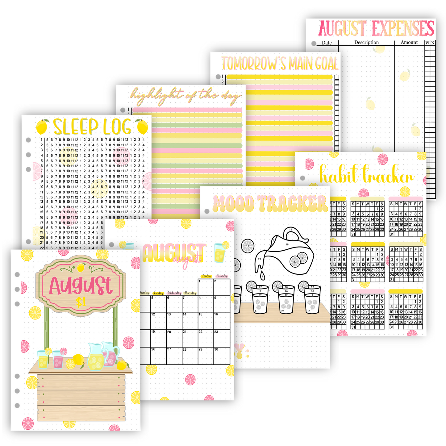 2025 Monthly Page Sets