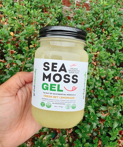 Flavored Sea Moss Gel - Dr. Sebi Inspired 100% Raw Organic - Wild Harvested Sea Moss