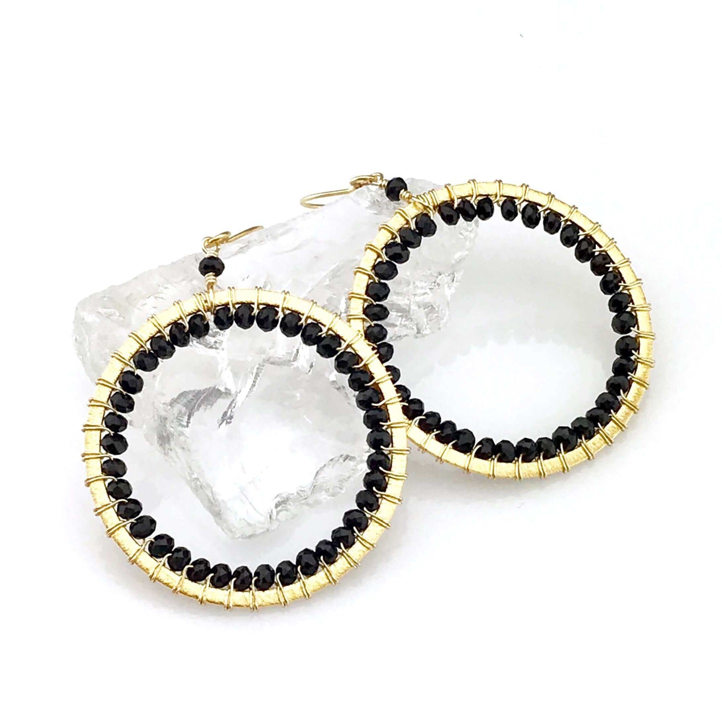 Rose Quartz Halo Earrings