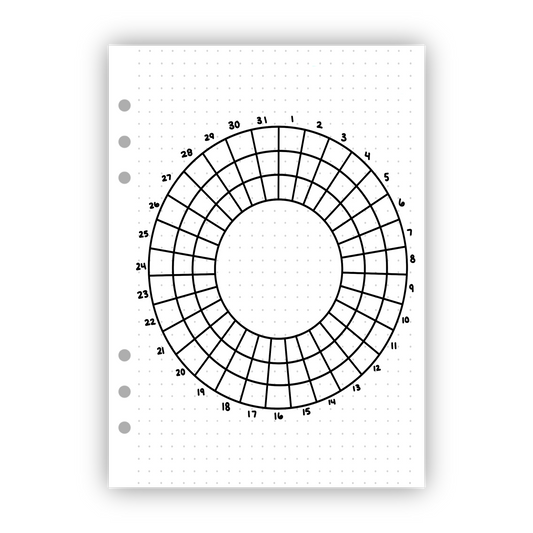 Monthly Blank Circle Ring Tracker