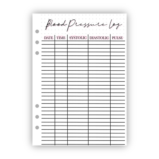Blood Pressure Log