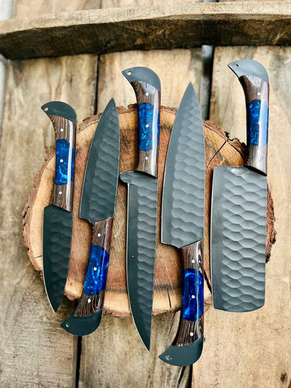 Handmade Damascus Steel Chef Knife Set – Perfect Wedding & Valentine’s Day Gift