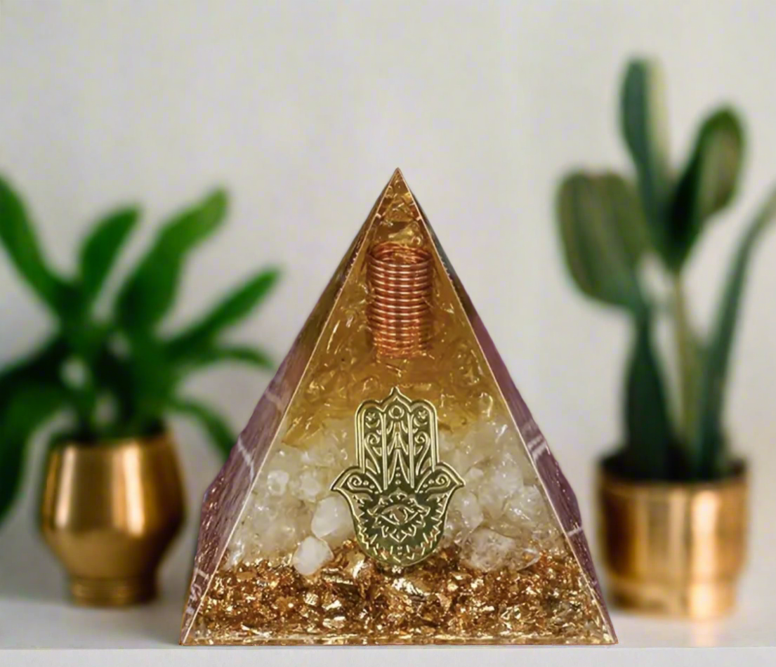 Citrine Abundance/Protection Orgone Pyramid