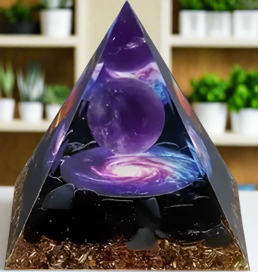 Amethyst Universe Orgone Pyramid