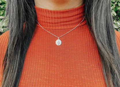 The Little Sacred Heart® minimalist scalloped necklace in sterling silver