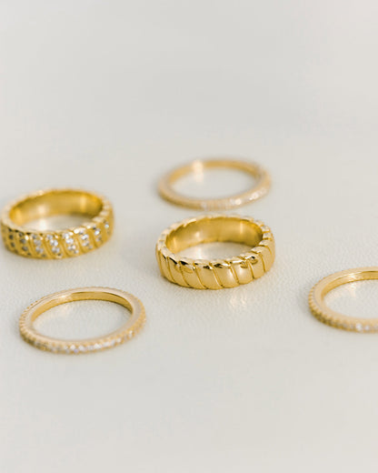 The Snake Chain Ring Set