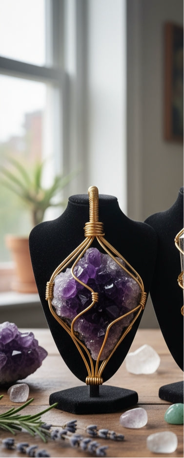 Gold Plated Non Tarnishing Wire Wrapped Custom Necklace