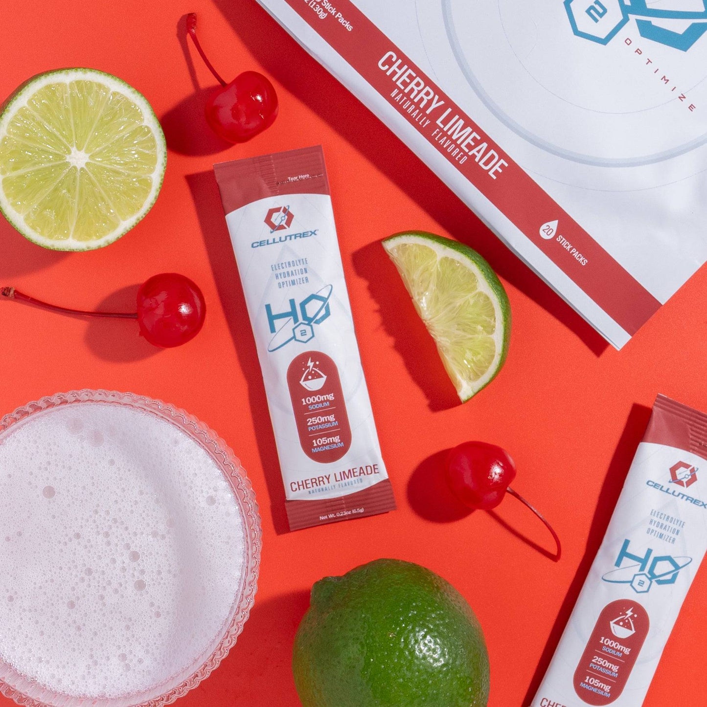 H2O ELECTROLYTES™ - CHERRY LIMEADE (BULK STICK PACK)