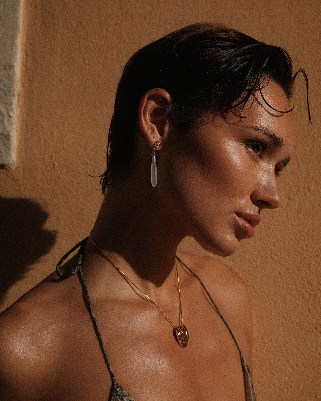 The Coquille Stone Drop Studs