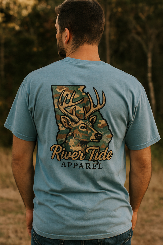 Georgia Vintage Camo Buck Tee Shirt