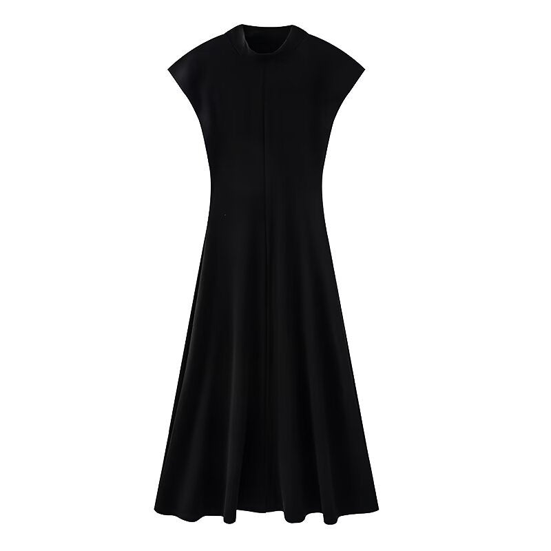 Spring new women's pullover hanging shoulder sleeveless slimming knit dress