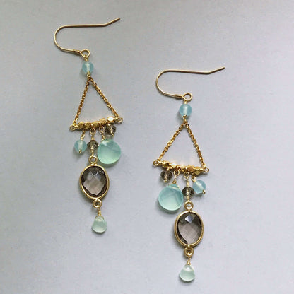 Smoky Quartz Chandie Earrings