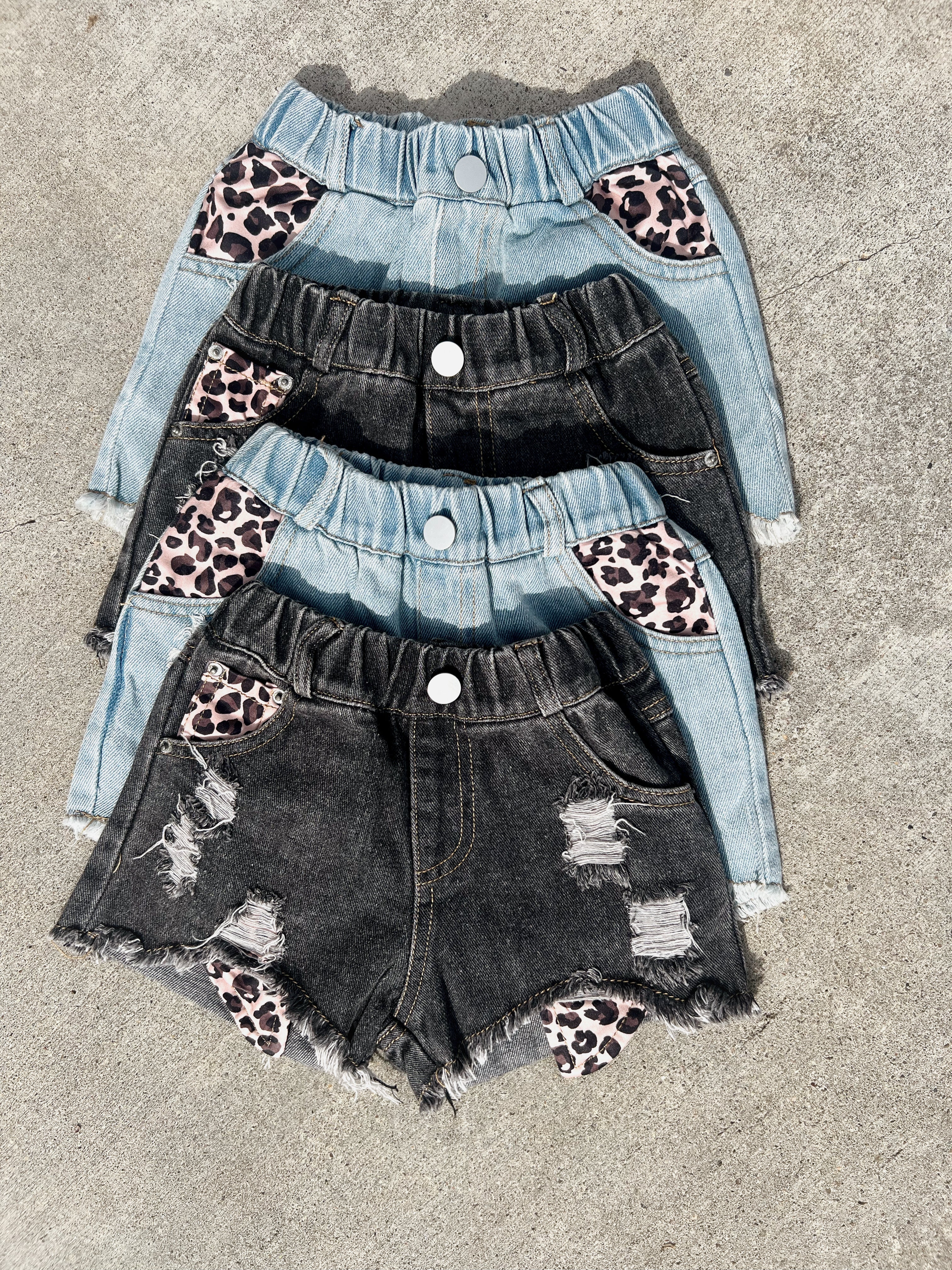 Girls Leopard Shorts