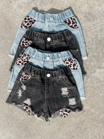 Girls Leopard Shorts