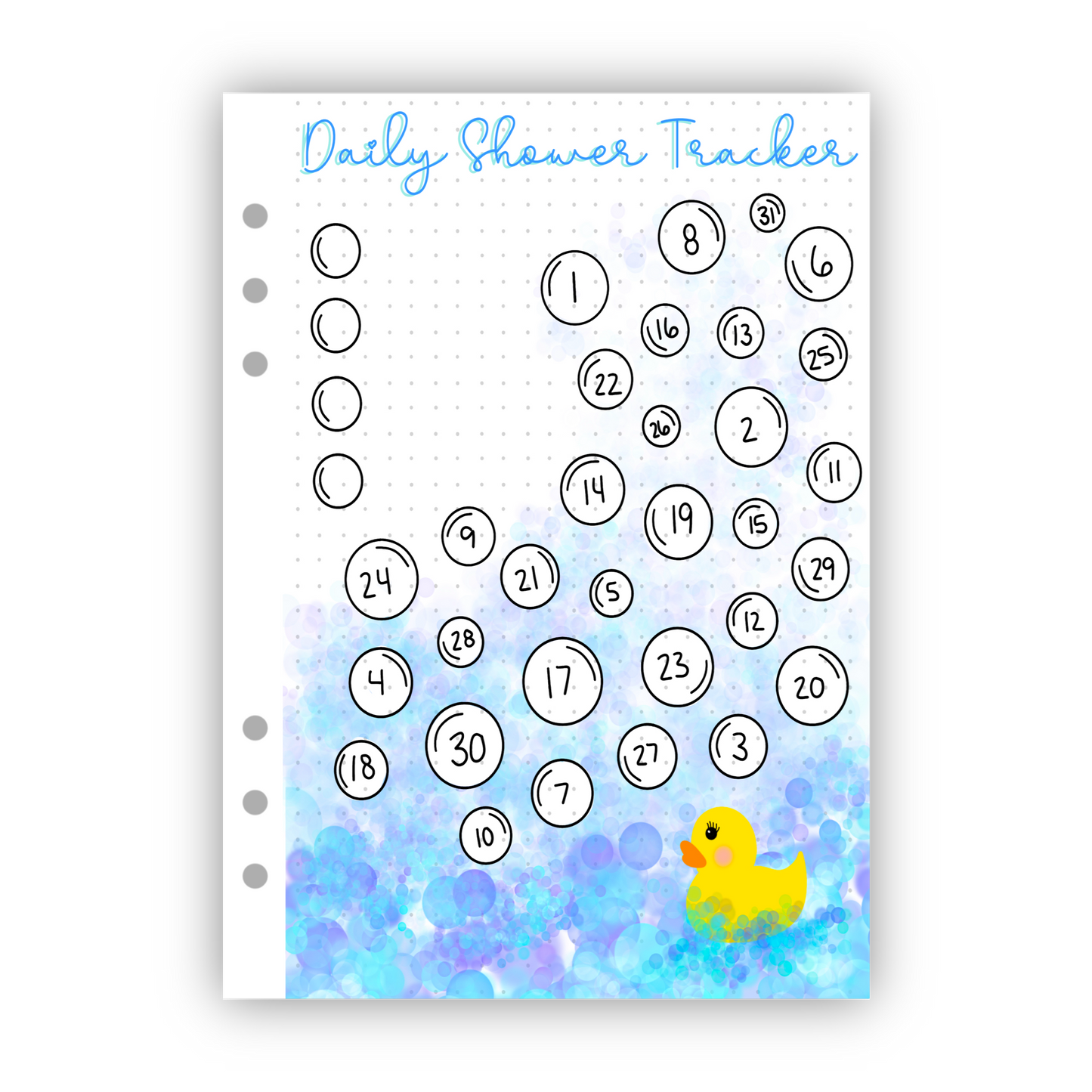 Monthly Shower Tracker