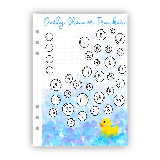 Monthly Shower Tracker
