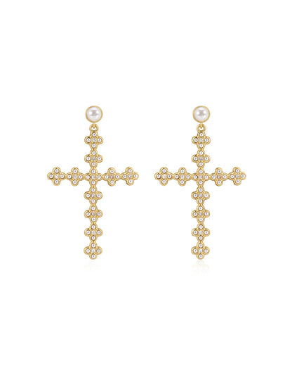 The Daisy Stud Cross Earrings