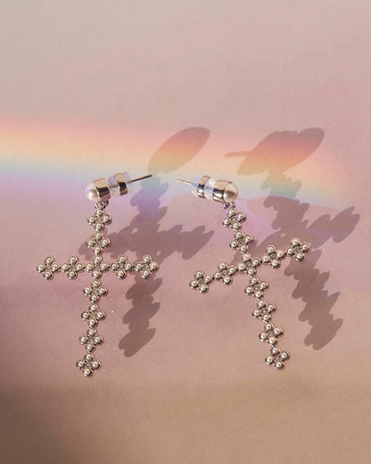 The Daisy Stud Cross Earrings