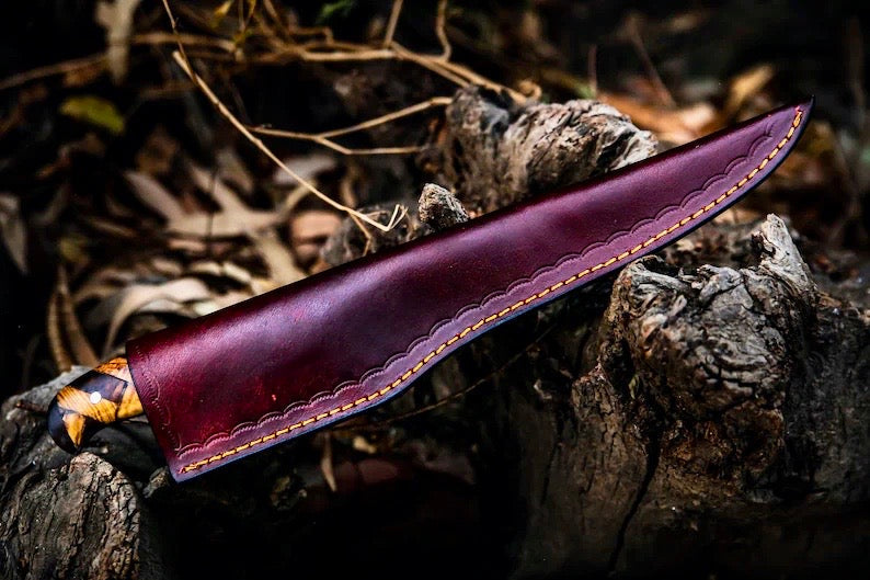 Custom Handmade Damascus Steel Fillet Knife for Sale | 13" Length