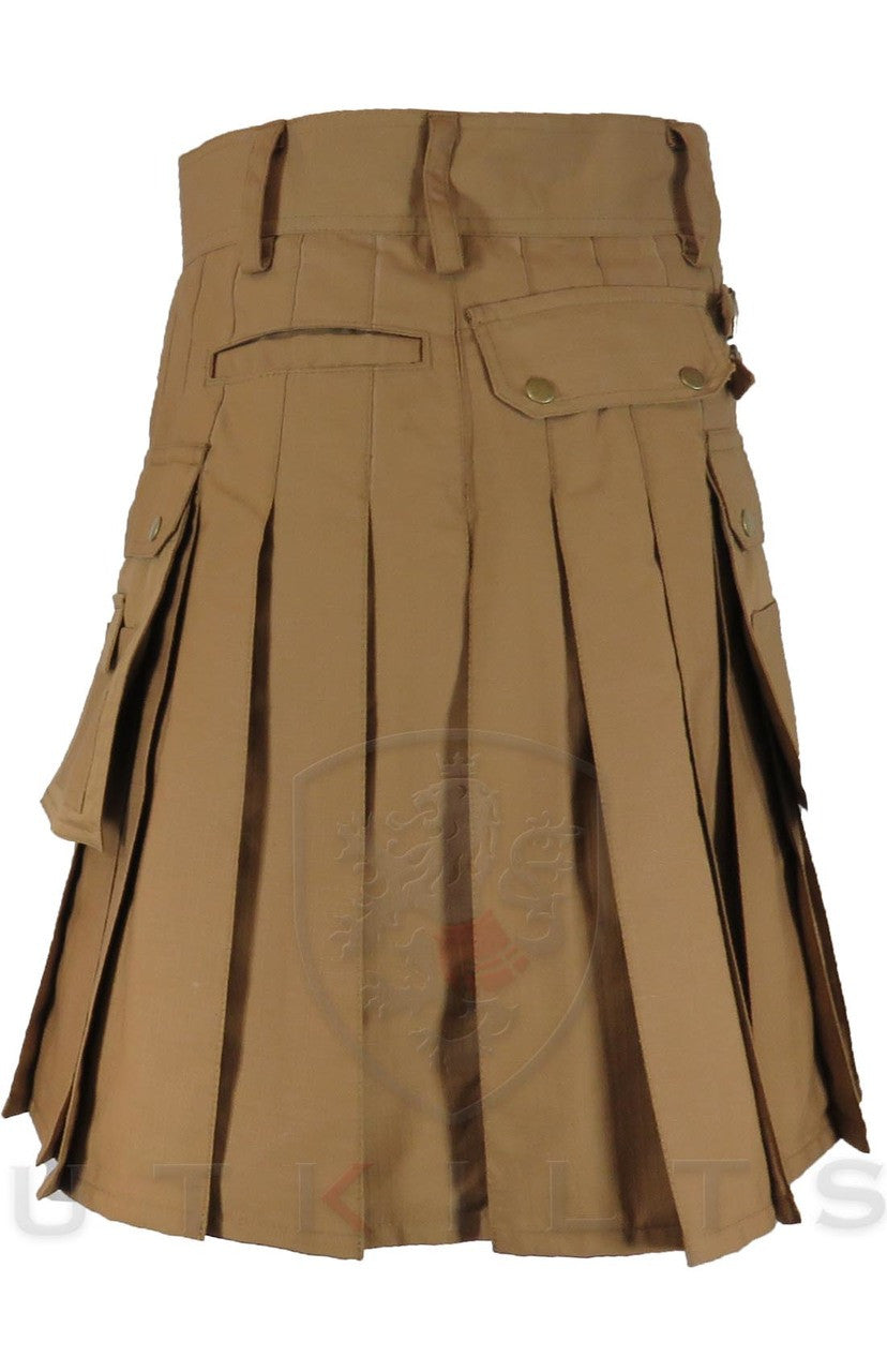 Utility Kilt – GlenTorin, Dark Khaki Ripstop