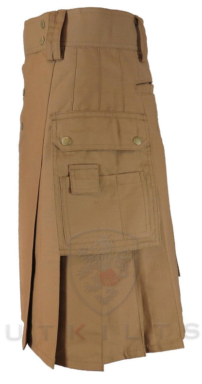 Utility Kilt – GlenTorin, Dark Khaki Ripstop
