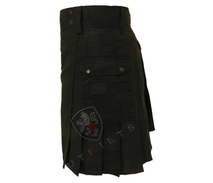 Utility Kilt – GlenTorin, Black Ripstop