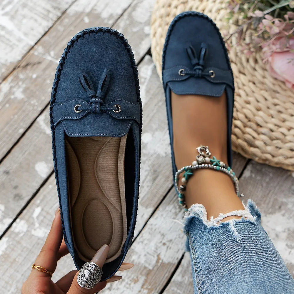 Spring new women's shoes one foot casual leather shoes for women