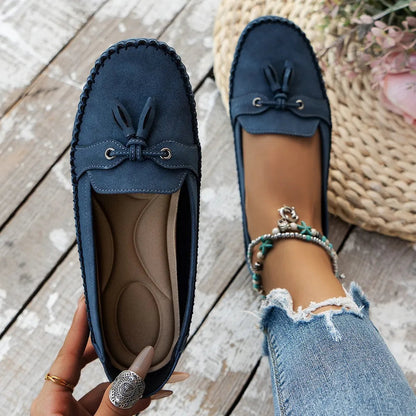 Spring new women's shoes one foot casual leather shoes for women