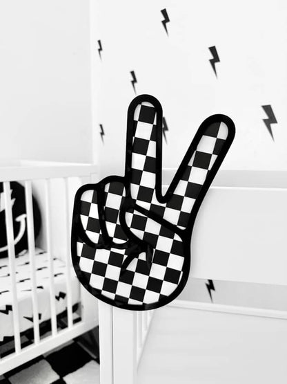 Checkered peace | wall sign