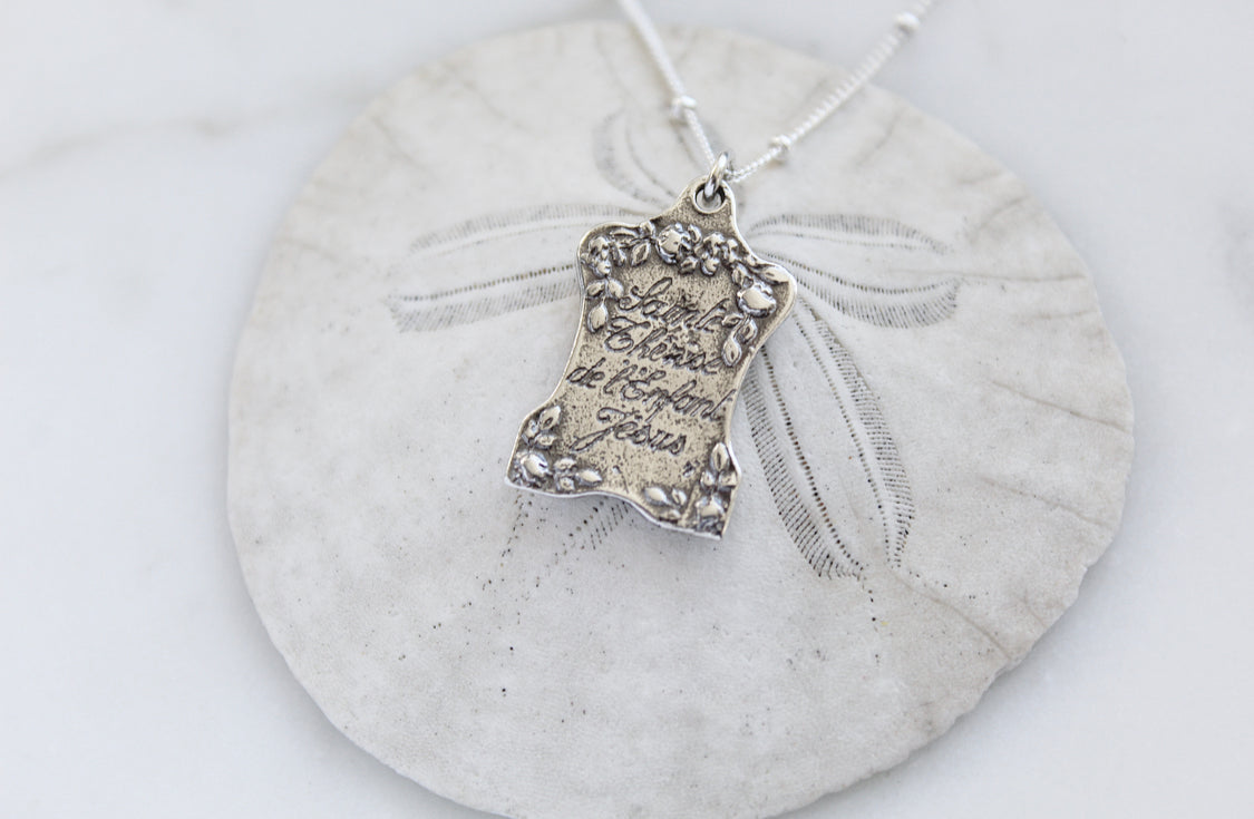 St. Therese of Lisieux Necklace in 925 Sterling Silver