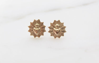 The Little Sacred Heart® Earrings in Gold Vermeil