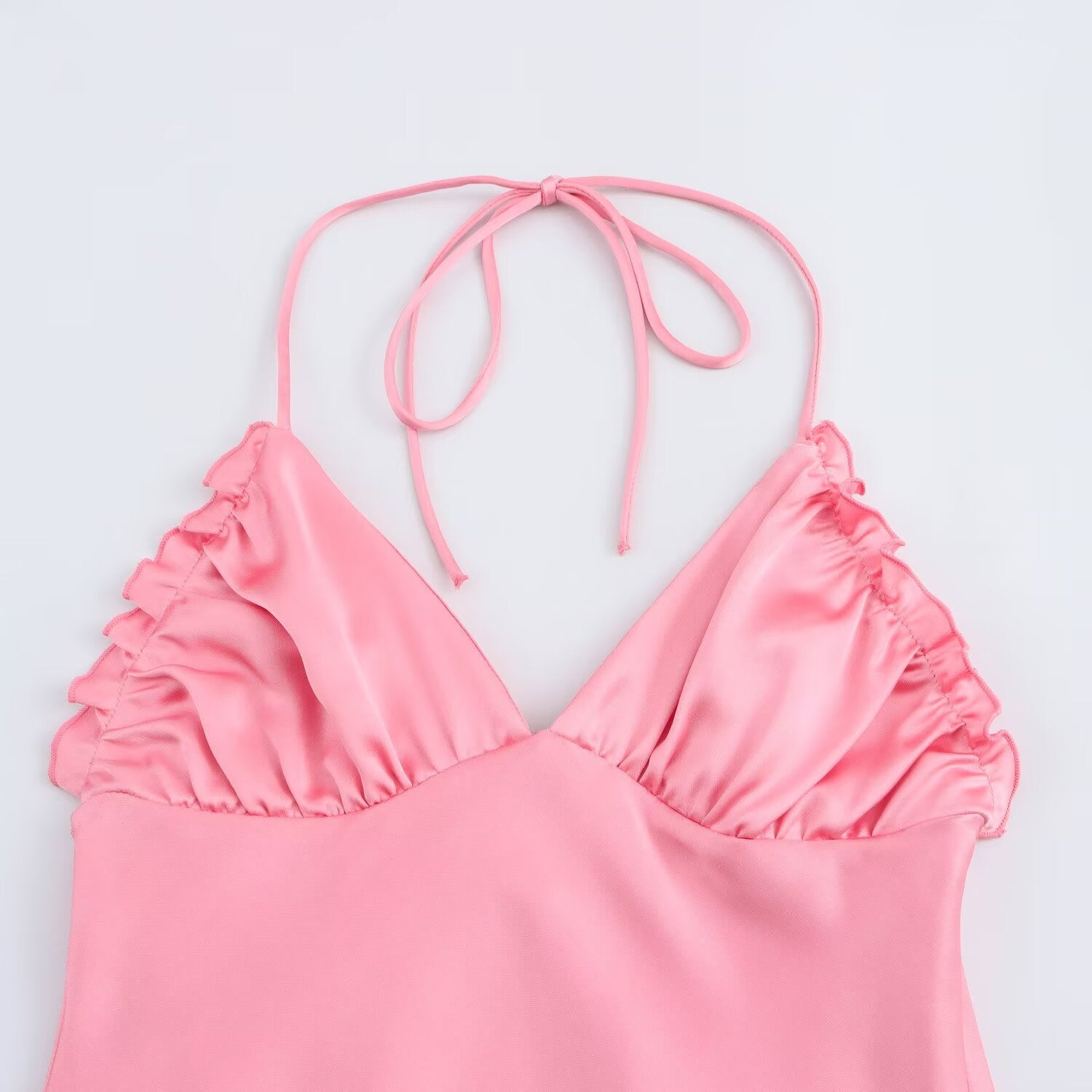 Spring European and American New Fashion Silk Texture Dress