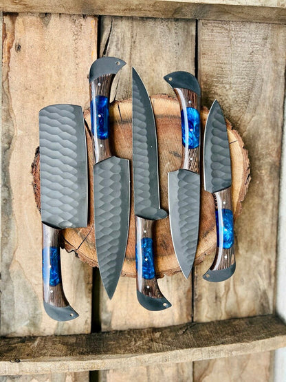 Handmade Damascus Steel Chef Knife Set – Perfect Wedding & Valentine’s Day Gift