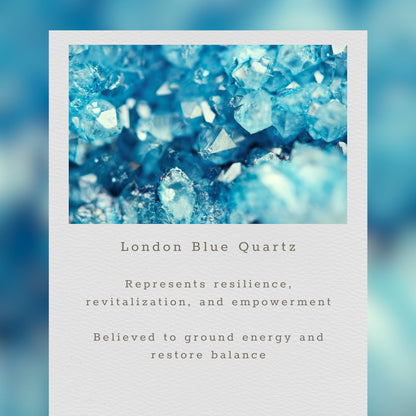 London Blue Quartz Halo Mini Silver Pendant