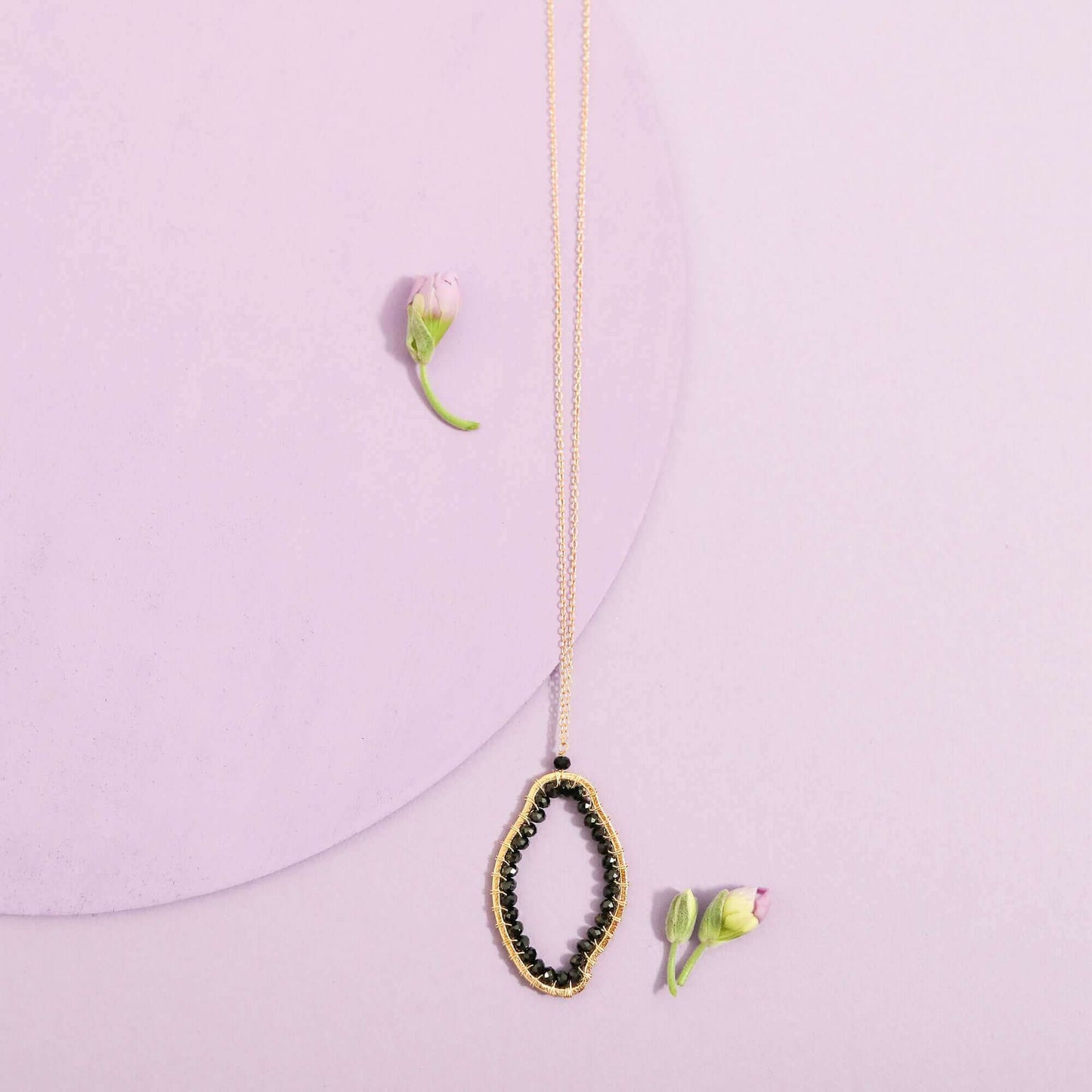 Black Spinel Freestyle Jewelry Set