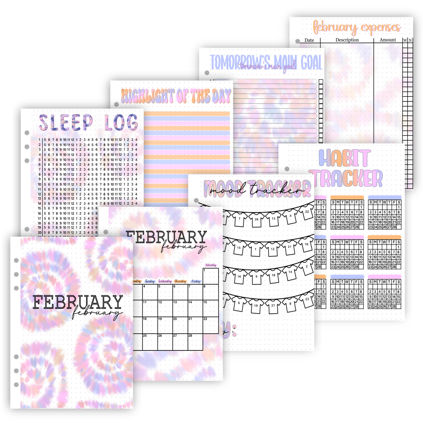 2025 Individual Monthly Pages