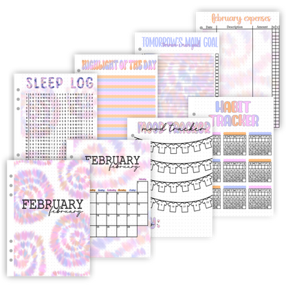 2025 Monthly Page Sets