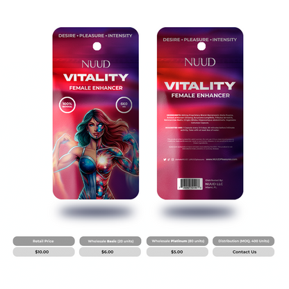NUUD Libido Enhancers - 20 Units Case (Unit Price: $6.00)