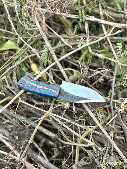 Good Hunting Knives – 9" Hand-Forged J2 Steel Blade with Epoxy Resin Handle & Leather Sheath